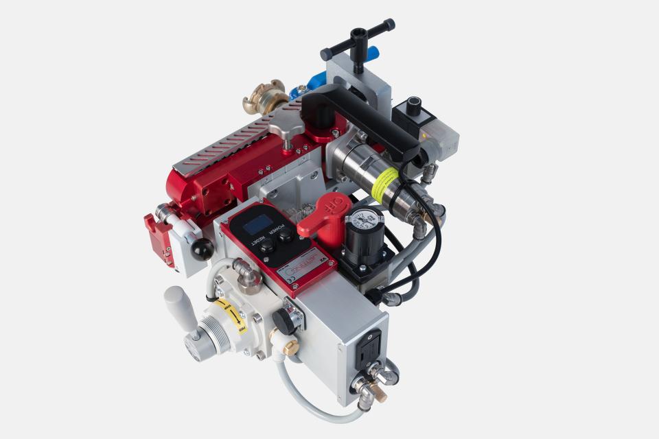 Jetting V2 Einblasmaschine mit Joystick Controller. 2,4 - 16mm, Rohre 7-50mm. 550N. Inkl. Ductlube & Service Kit. Vorbereitet auf Logger. Holzbox