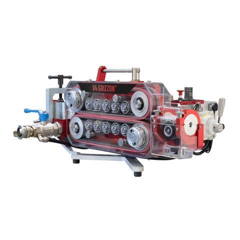 Jetting V4 Grizzon Einblasmaschine Rohr 10-63mm, Kabel 4-40mm, 31 kg, bis 2.000 N 16 Bar Vorbereitet auf Logger. Dual-Gear System for Sub-ducting and Push/Pull rod operations. Service kit und Transportkoffe mit Schaumstoff