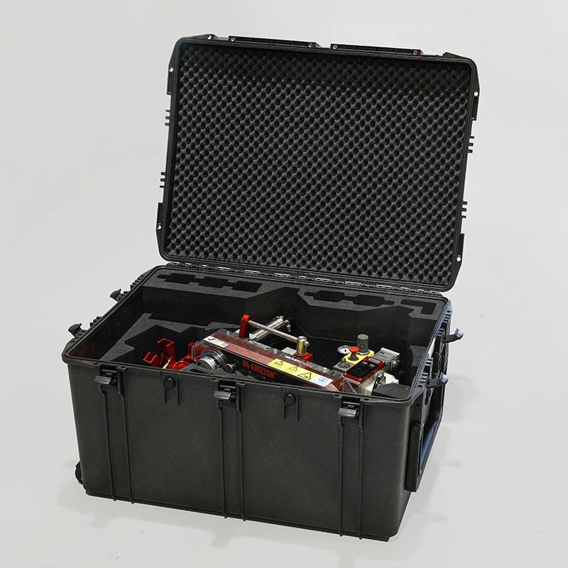 Jetting V4 Grizzon Einblasmaschine Rohr 10-63mm, Kabel 4-40mm, 31 kg, bis 2.000 N 16 Bar Dual-Gear System für Sub-ducting and Push/Pull. Service Kit, Transportkoffer mit Schaumstoff