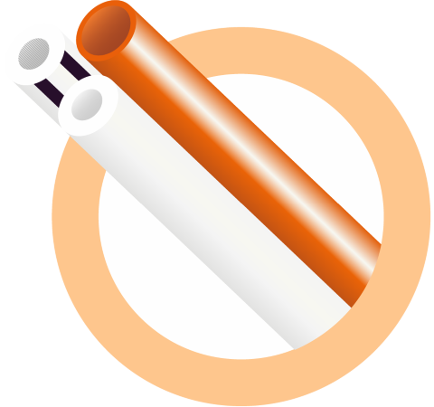 Emtelle FibreFlow Mikrorohr 10/6mm Rot (RAL 3016) Translucent/Lichtdurchlässig 2.000m / Trommel