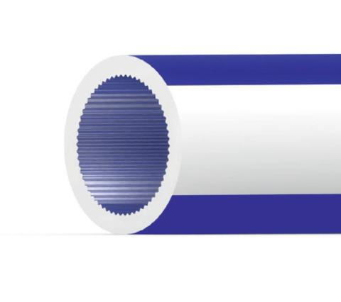 Vogelsang FiberSpeed® Monorohr 12/10 mm Blau DIN Farbekode, innen gerieft mit 4 brauen Streifen PE-HD, 2.000 m / Trommel
