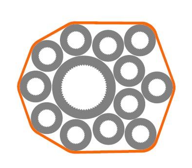 Egeplast Multi Verbundrohr 12x7/4 mm + 1x14/10 mm  2.400m/Trommel PE-HD Orange DIN Farbekode