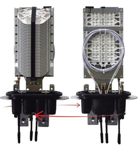 Optotec Spleißmuffe 144F - 1 FOCUS Muffe inkl. 3 Kassetten