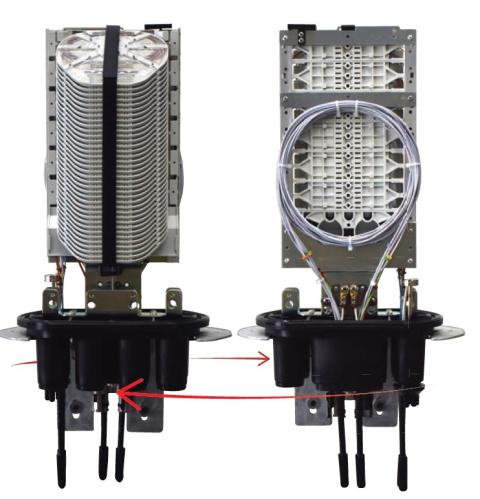 Optotec Spleißmuffe 96F - 1 FOCUS Muffe inkl. 2 Kassetten