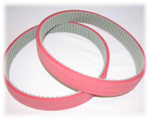 Jetting V2 Feeding belt kit standard red, pair, 1 top & 1 bottom Drive belt