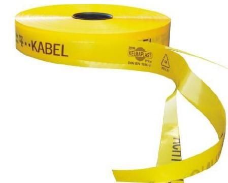 Trassenwarnband mit Aufdruck "Deutsche Glasfaser Plus" mit 3 perforiert Sollbruchstellen DIN 12613 L 250m x B 40mm x D 0,25mm