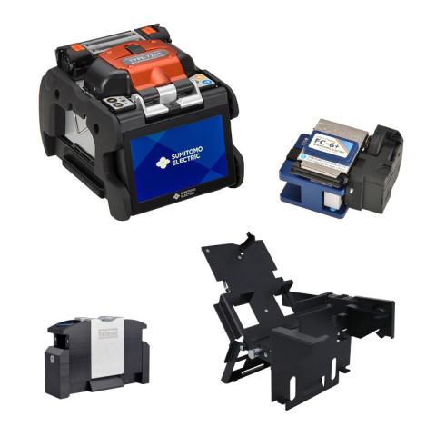 Sumitomo Spleißgerät T-72C+ mit Trenngerät FC-6R+, mit Workstation short, mit Crimppresse