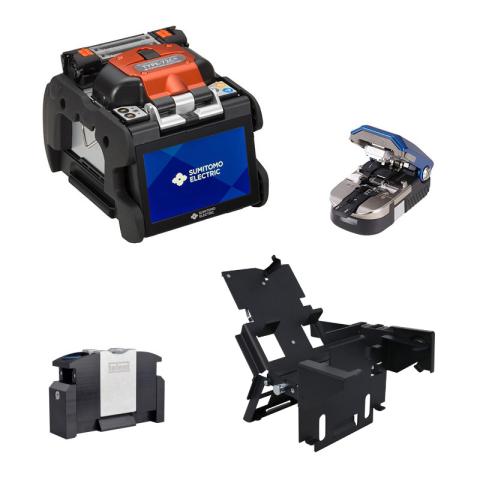 Sumitomo Spleißgerät T-72C+ mit Trenngerät FC-8R-F-2, mit Workstation short, mit Crimppresse